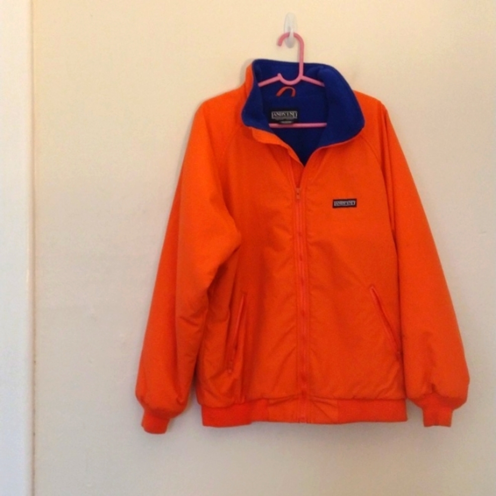 Lands' End Vintage Squall Jacket Full Zip Polartec Jacket Size L Tall
